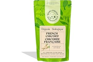 Worldwide Botanicals Organic French Chicory Root - Brew Like Coffee, Blend Roasted Chicory Root With Coffee, Coffee Alternati