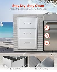 VEVOR 17W x 30H x 21D Inch Outdoor Kitchen