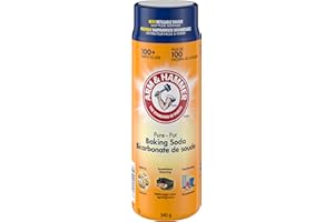ARM & HAMMER Baking Soda Shaker, Dual Sided Easy Pour Dispenser, For Baking, Cleaning and Deodorizing, 340g