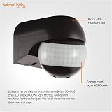National Lighting PIR Motion Sensor 180 Degree Outdoor Weatherproof Timer LUX view 4
