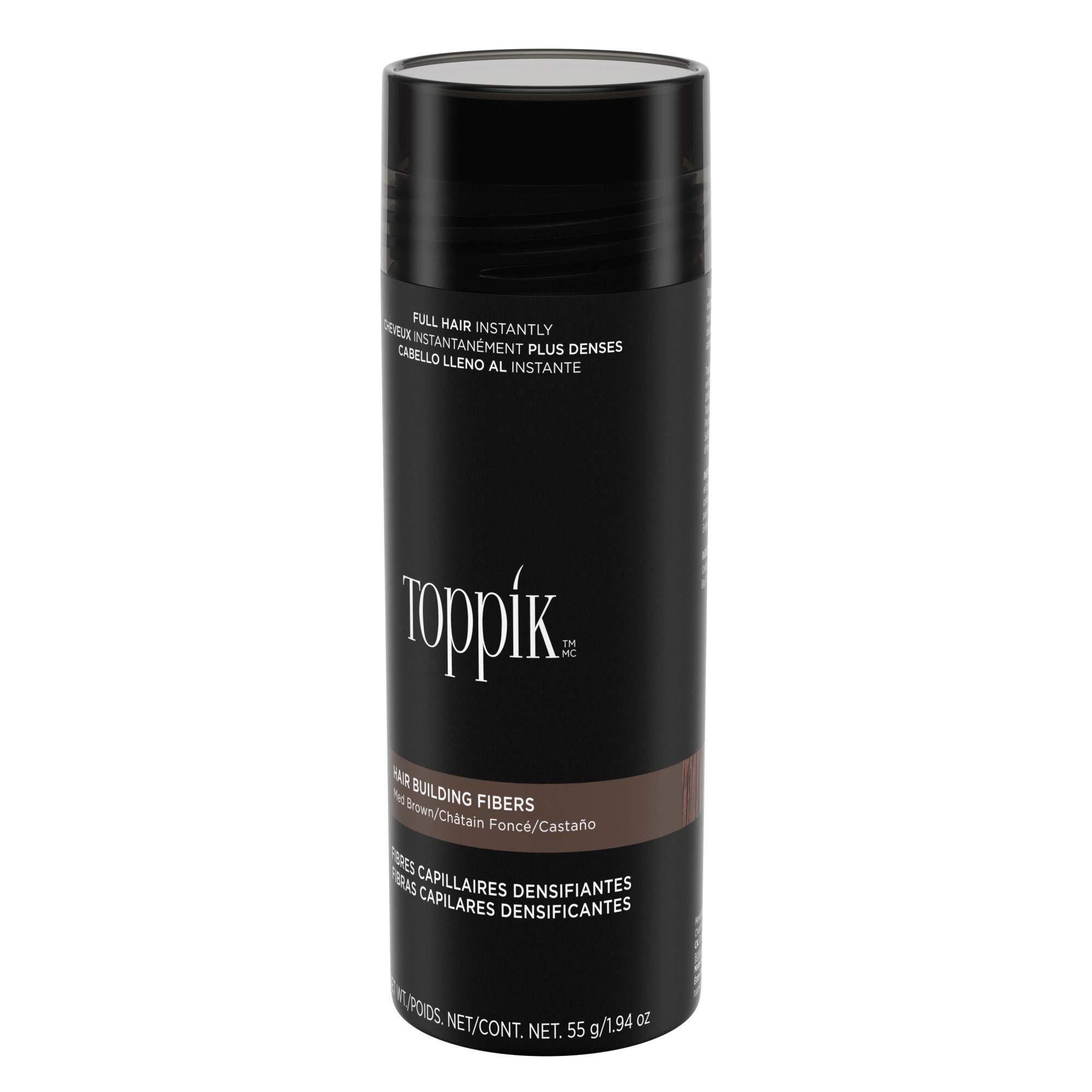 TOPPIK Hair Building Fibers, Fill In Fine or Thinning Hair Instantly Thicker, Fuller Looking Hair 9 Shades,4 size options