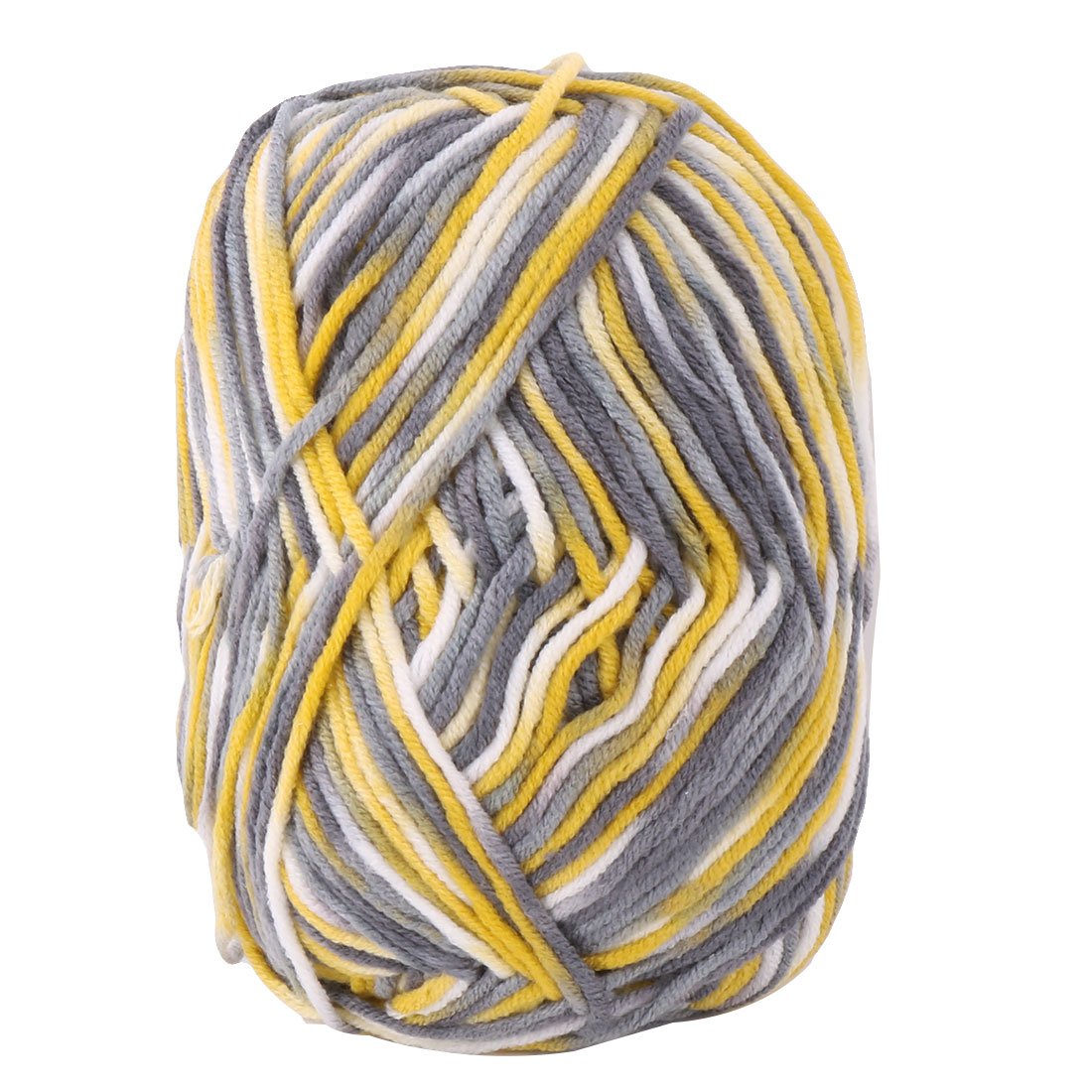 Sourcingmap Cotton Blends Home Handmade Crochet Scarf Gloves Sweater Knitting Yarn Cord 50g Yellow Gray