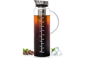 Aquach 68 Oz Cold Brew Coffee & Iced Tea Maker – Airtight Lid for Freshness Up to 2 Weeks, Dishwasher Safe