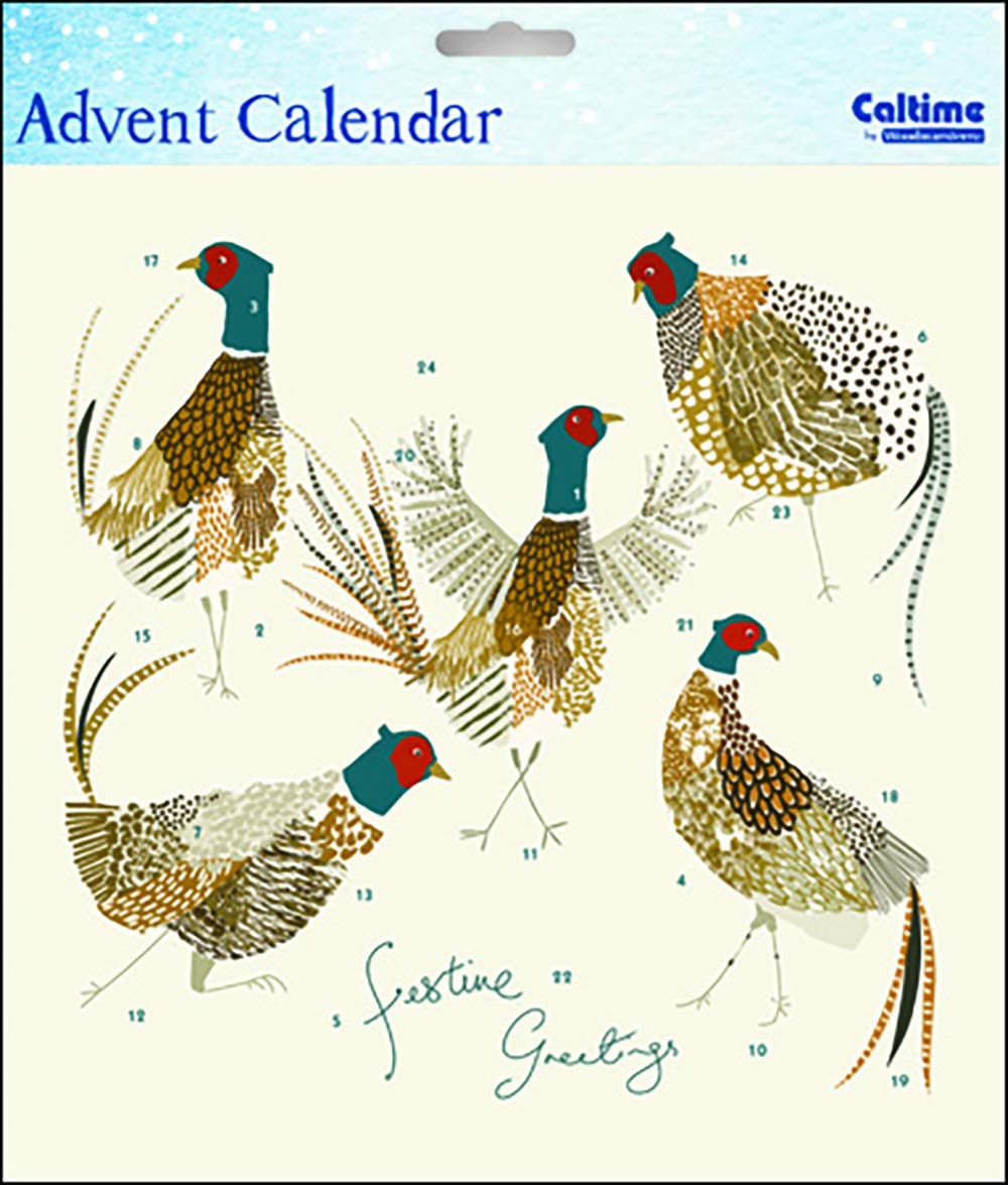 Festive Pheasant - Advent Calendar 235 x 235 mm with envelope