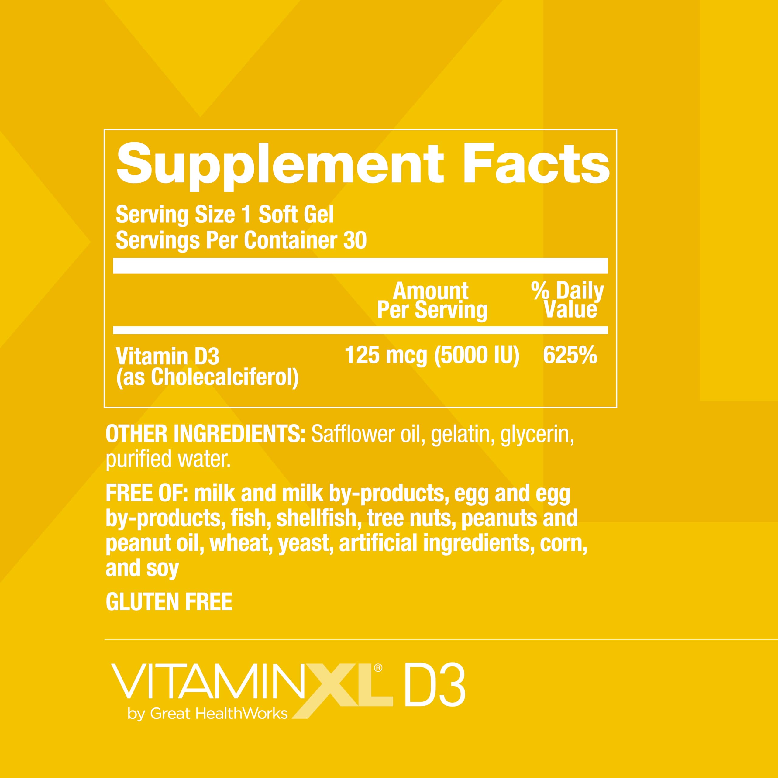 OmegaXL Joint Support Supplement - 60 Softgels & VitaminXL D3 High Potency Daily Vitamin D 5000 IU 125mcg Immune Support Supplement (30 Softgels) - 2 Pack