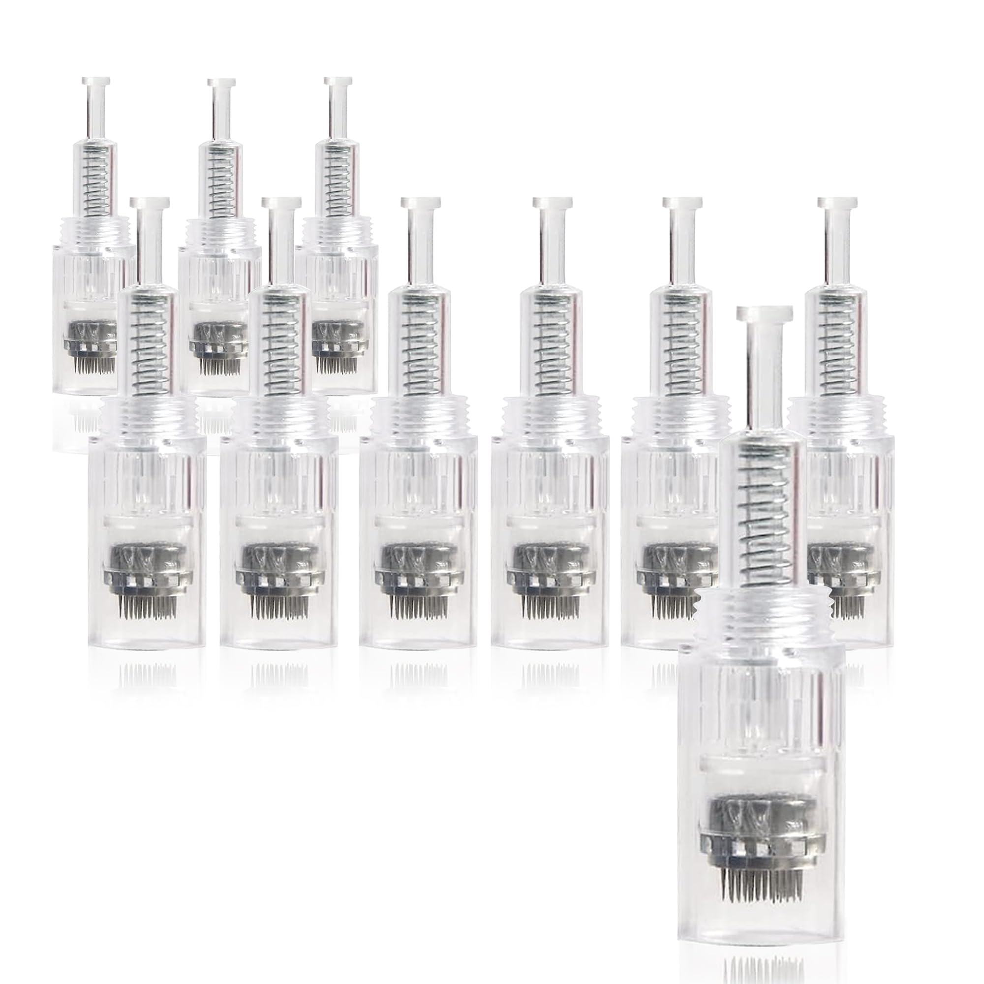 Snadi - Pack of 10 Dermapen Cartridges with 42 Pins | Compatible Screw Model | Surgical Steel | Improves Scars, Spots | Nutrient Absorption | Hair/Skin Treatment