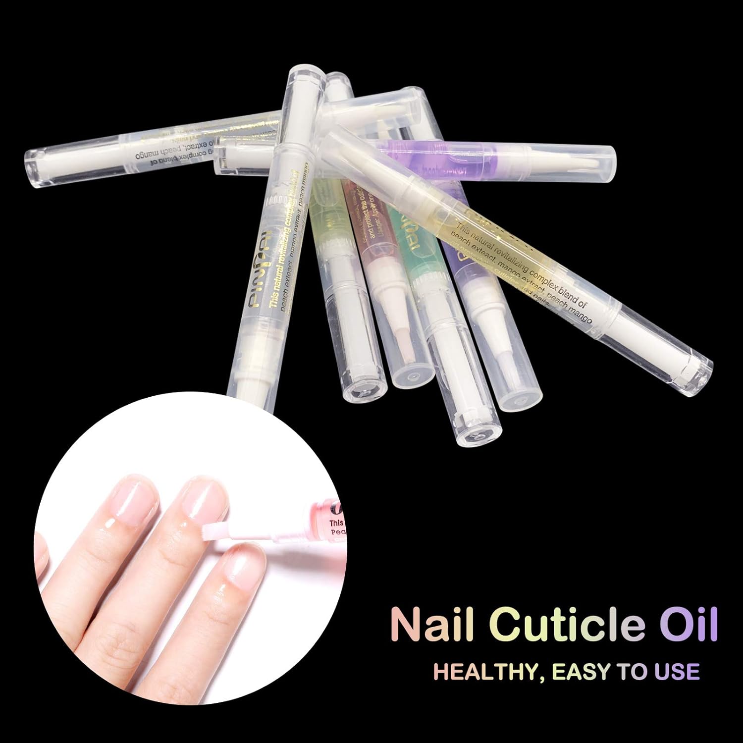 8PCS Cuticle Oil Pens,Cuticle Revitalizer Oil Pen with Soft Brush,Cuticle Oil Bulk for Nails Moist and Treatment,Nail Oil Manicure Repair The Cuticle,8 Kinds of Fruity Smell: Health & Personal Care