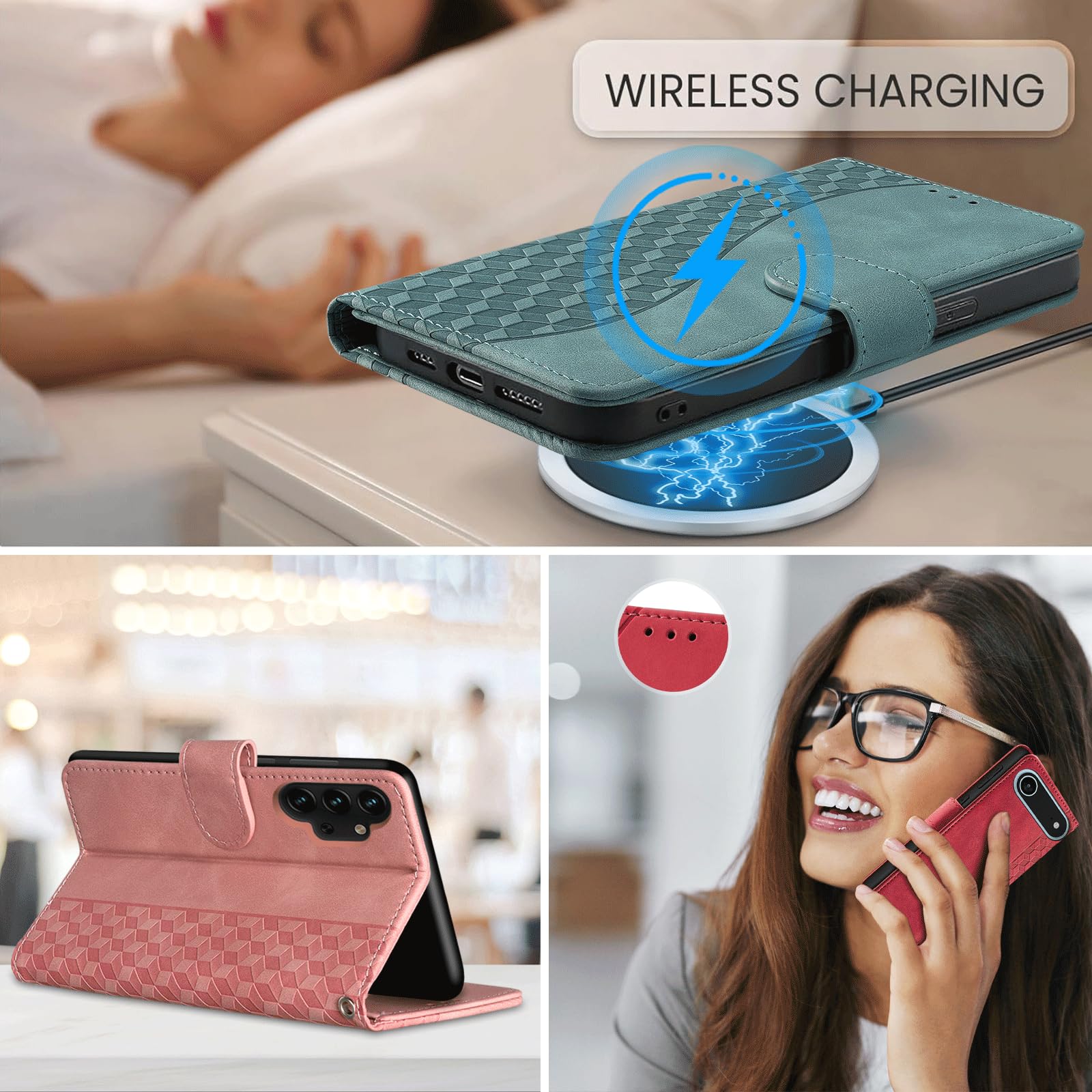 Handyhülle für Google Pixel 10a Hüllen Premium Leder Case RFID-Blockierung Klappbar Wallet Magnet Kartenfach Standfunktion Schutzhülle kompatibel mit Pixel 10a Cover,Türkis 5