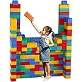 Jumbo Building Blocks For Toddlers - 133 Piece Big Block Set With 8x4 & 4x4 Blocks Made In USA