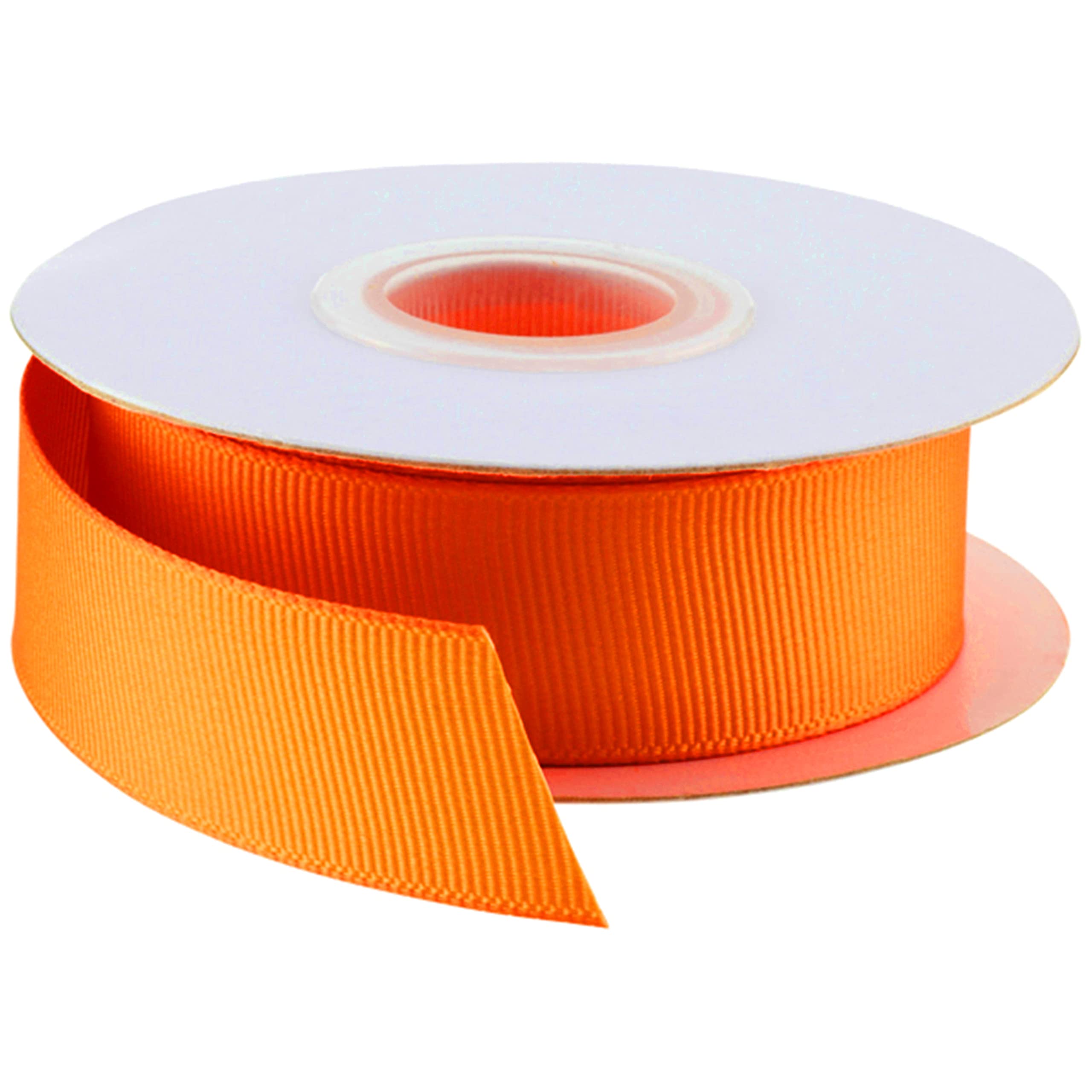 Grosgrain Ribbon - 22 Meters / 25 Yards Rolls Perfect Ribbon for Gifts Wrap Sew Party Decorations Events Wedding Christmas Crafts Bows DIY Bouquets Cake Double Sided Many Colours (Orange)