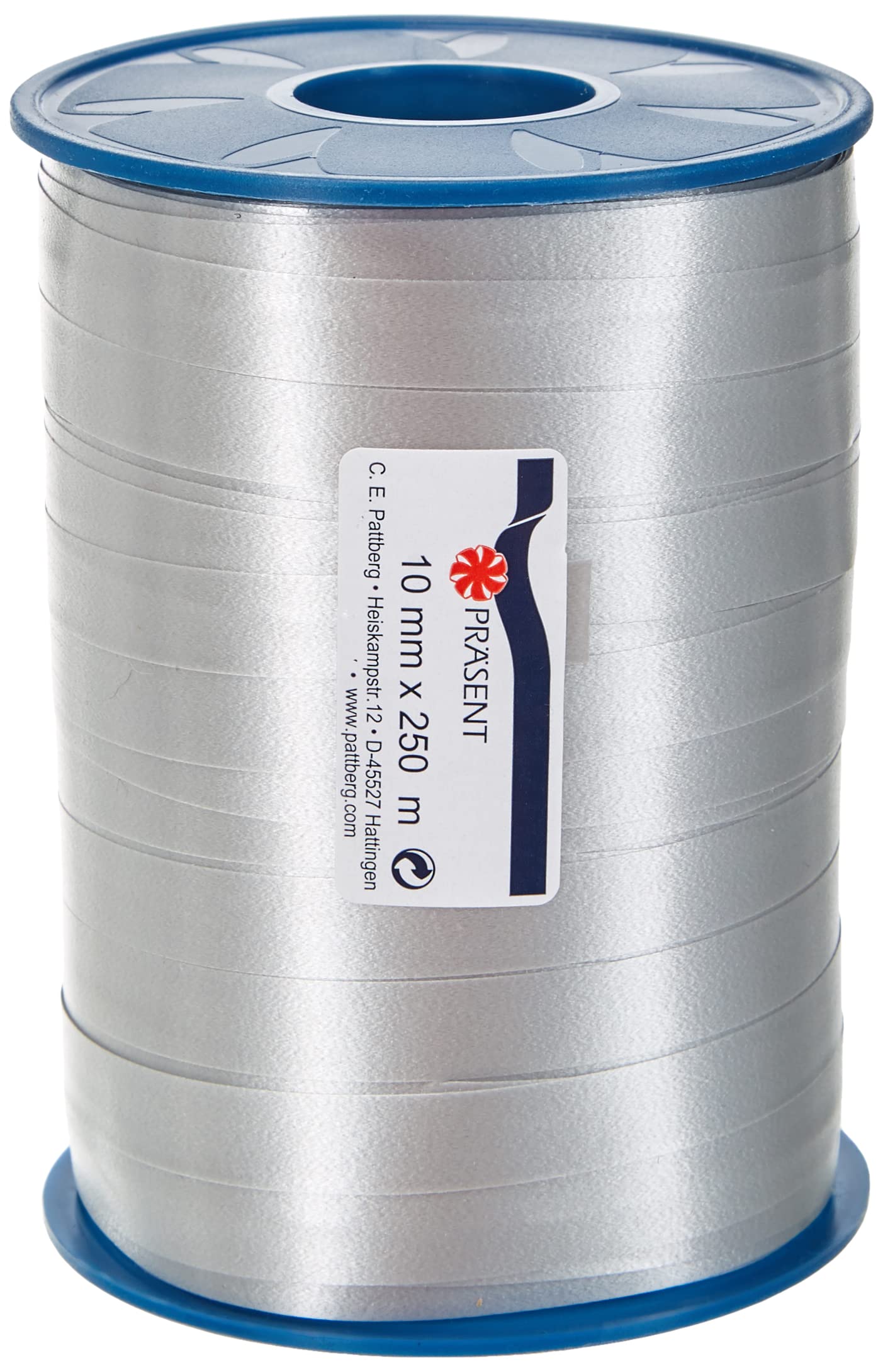 C.E. Pattberg AMERICA Gift curling Ribbon silver, 273 yards of balloonribbon for Gift Wrapping, 0.39 inches width, Accessories for Decoration & Handicrafts, Decoration Ribbon for Presents — image 1