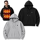Shyyween 2 Pcs Heated Hoodie for Women and Men Unisex Heated Clothing Winter Electric Heating Coat, 5 Heating Zones