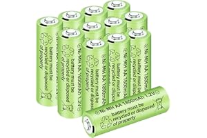 AMZZN 1.2V 1800mAh Ni-MH AA Rechargeable Battery for Outdoor Solar Lights Garden Lamp Wireless Microphones, Electric Toys, Re