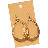 Large Teardrop Copper Dangle Earrings Sundance Dreams Designs