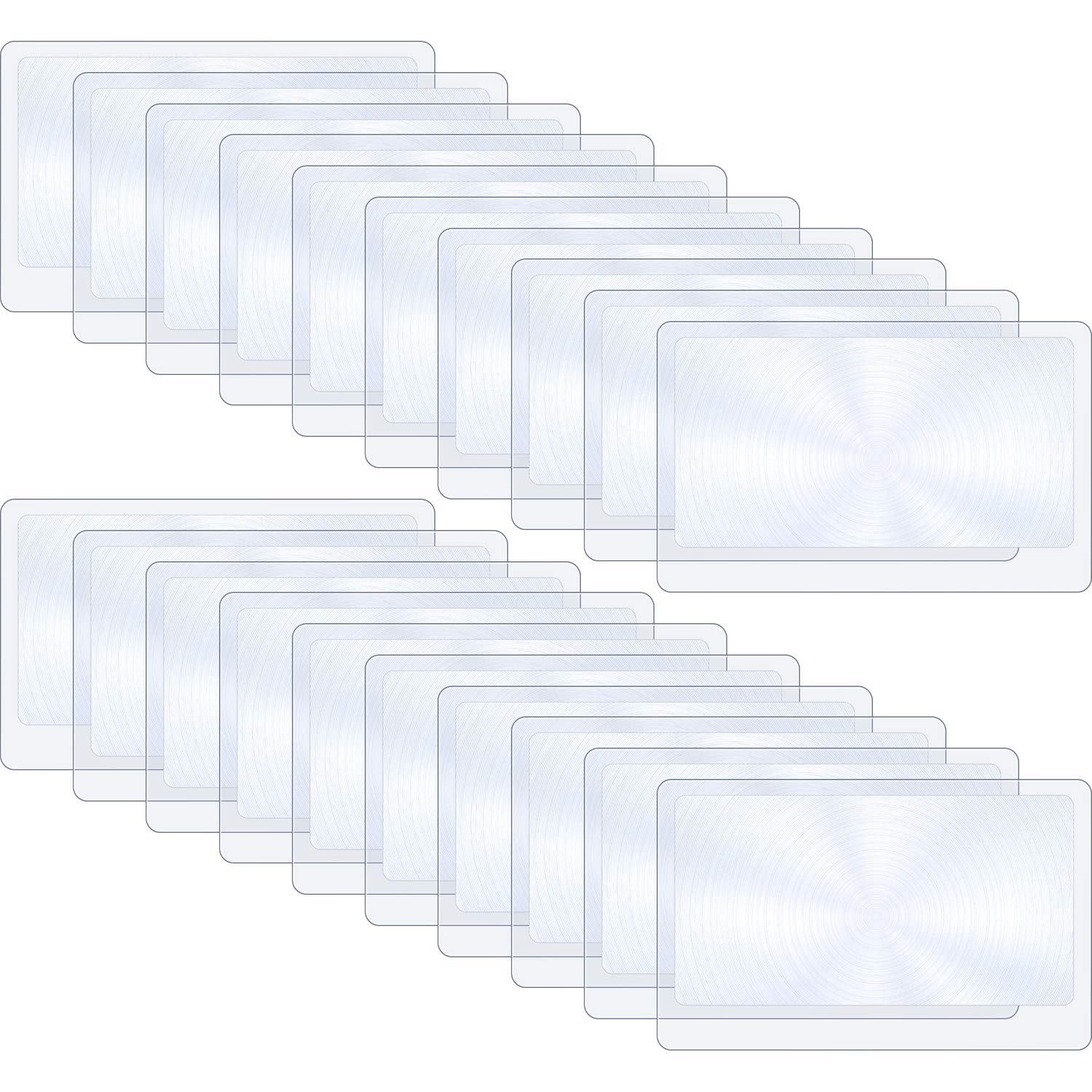 HESTYA 20 Pieces 3X Credit Card Magnifier Thin