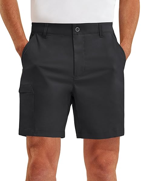 PULI MENS GOLF DRESS SHORTS BUSINESS CASUAL STRETCH...