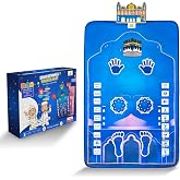 ALMOSTAQIM Educational Prayer Mat for Kids - Interactive Electronic Learning Toy with LED Position Indicator, Touch-Sensitive Buttons, Quran Reciter, and Non-Slip Backing