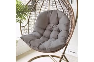 TOTATOWI Egg Chair Cushion Replacement for Hanging Egg Chair Thicken Comfortable Hanging Chair Cushion Outdoor Dark Gary(Only Cushion) Hammock Chair Cushion