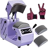 GOCHIFIX Auto Hat Heat Press Machine, Automatic Open/Release, 4 Memory Modes, Precise Temp/Timer Control, 6.54"x3.84"Curved H