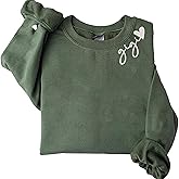 GodLover Embroidery Gigi With Heart Sweatshirts, Sweatshirt From Grandkids Heart Gift Mothers Day Christmas Valentine, Gifts for Grandma,Mama, Women, Mother's Day, Birthday