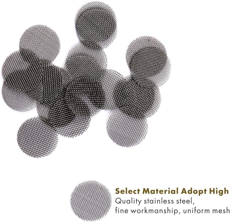 150 Pieces Stainless Steel Smoking Pipe Screens 15 mm Filters Silver Mesh Screens with Storage Box with 3-in-1 Pipe Scraper + 20 Pipe Cleaners - Image 3
