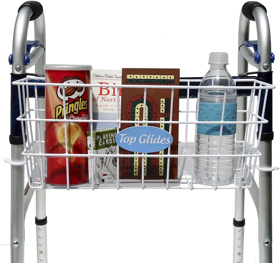 Bundle: Premium Clip-on Walker Basket with Free Carry-All Hooks ($10 Value): Health & Personal Care