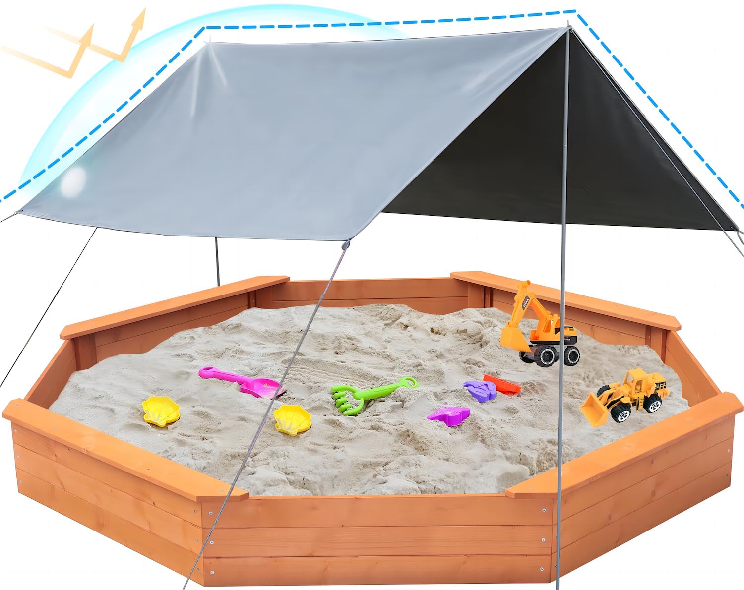 Luyitton Large Octagon Sandbox 84.5"x 77"x