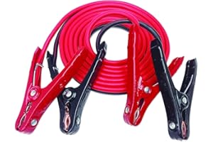 Justin Case Heavy-Duty Jumper Cables for Car, Includes 8 Gauge Wire Conductor 12' Car Jumper Cables & 365 Day Roadside Assistance