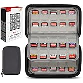 sisma 80 Switch Game Case Compatible with Nintendo Switch/Switch 2 Games & PS Vita Cartridges, Hard Shell Card Holders Organizer Storage Case Travel Portable Carrying Bag