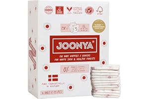 Joonya Baby Diapers, Size 5 XL (26-40 lb) - 6 Bags of 23 (138) - New Range - NonToxic, Eco-Friendly, Ultra Slim, Overnight Use - Made in Denmark
