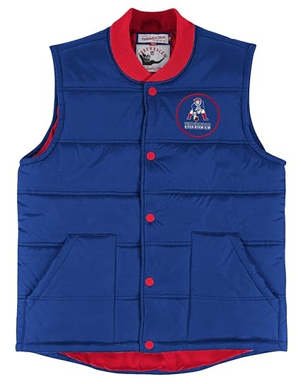 Buy Mitchell Ness England Patriots Nfl Men S Play Clock Throwback Vest Jacket At Amazon In