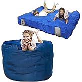 KreyNa Bean Bag Chair and Sensory Crash Pad, Convertible Beanbag Folds from Lazy Chair to Floor Sensory Crash Pad, Giant Lazy Sofa Chairs with Memory Foam Filling, Machine Washable