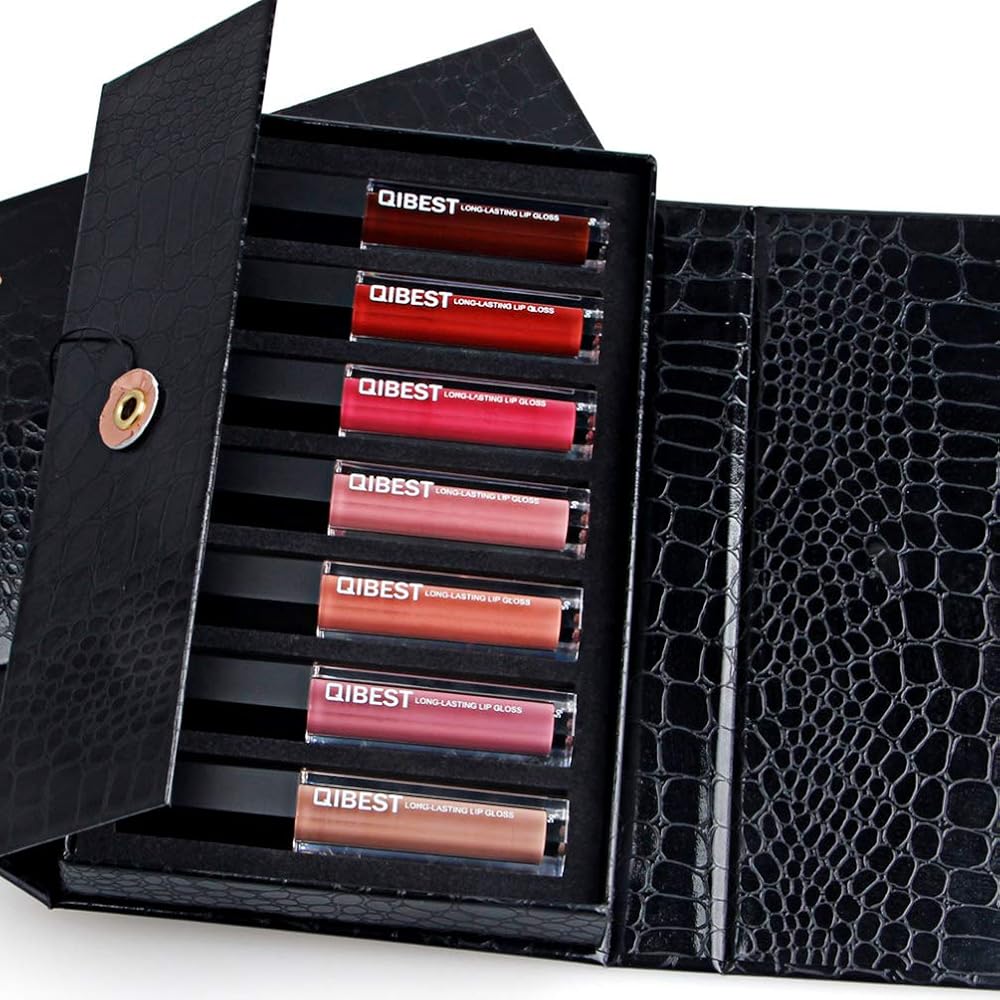 Matte Lipstick Set, Large Gift Box, Liquid Lipstick Set (7 Colors) aooty
