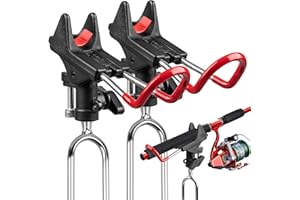 ReeMoo 2Pack Fishing Rod Holders - Bank & Ground Fishing Pole Holders, 360 Adjustable Universal Stand, Relax Your Hands