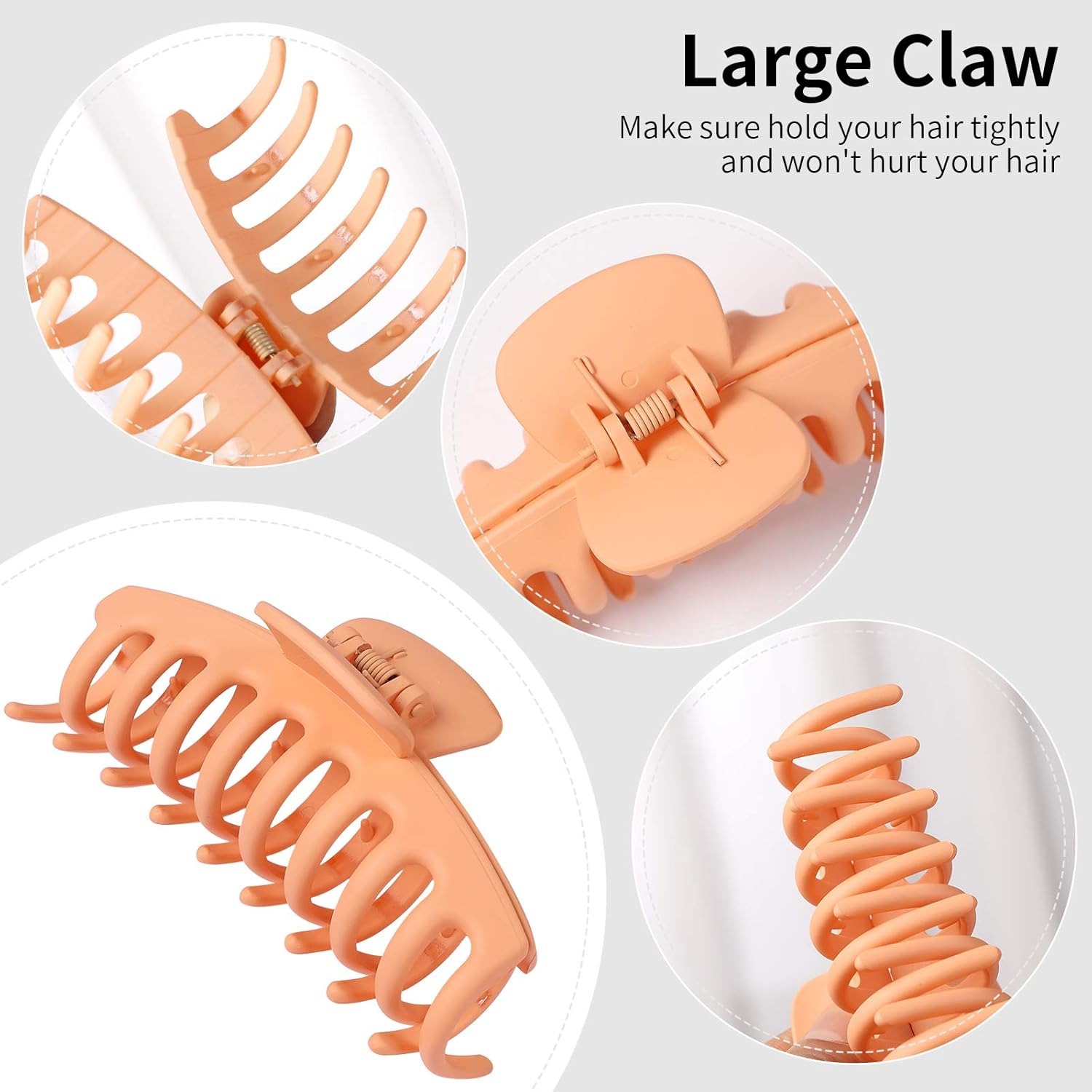 Tyfthui 6 Pcs Hair Claw Clips for Women Nonslip Hair Clips for Women and Girls, Strong Hold for Thin/Thick Hair Fashion Hair Styling Accessories (Multi-colored B) : Beauty