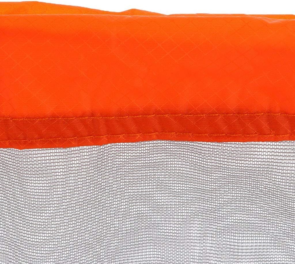 Pack of 2pcs Ultralight Stuff Sacks Set Mesh Drawstring Storage Bags Set for Travelling Camping Hiking, M Orange, M Orange - Image 5