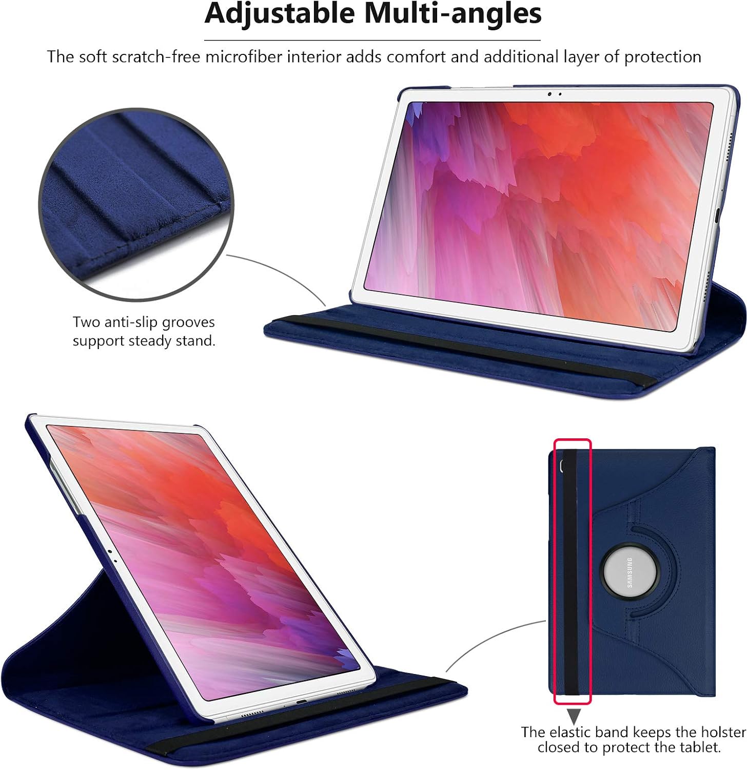 KATUMO for Galaxy Tab A7 Case 10.4" (2020 Release), 360° Rotating PU Leather Flip Cover for Samsung Tablet A7 Case SM-T500/T505/T507 - Image 5