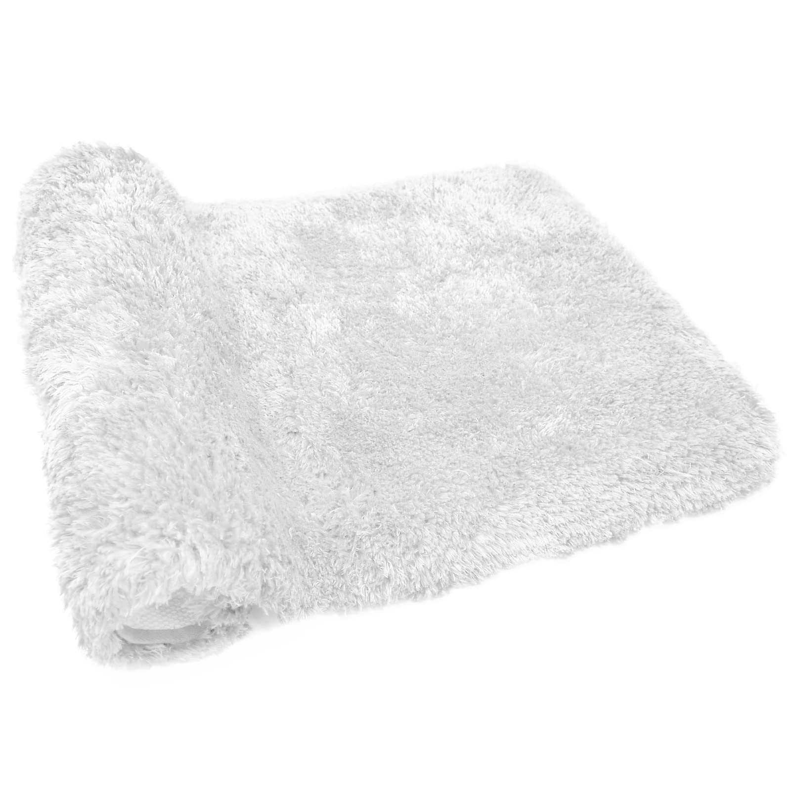 Photo 1 of FIFU Bathroom Rugs 24" W x 36" L, Bath Mat for Bathroom, Bedroom, Laundry Room & Kitchen, Non-Slip Rubber Latex Backing, Extra Soft and Absorbent Microfiber Carpet, Machine Washable Rug, White