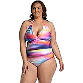 La Blanca Women's V-Neck Halter Tankini Swimsuit Top