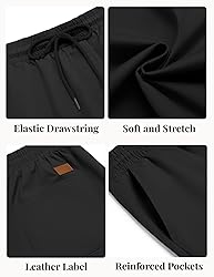 COOFANDY Men's Elastic Waist Shorts Cotton Summer