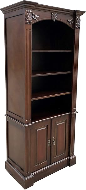 Amazon Com D Art Carved 2dr Half Open Bookcase Kitchen Dining