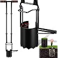 Bulb Planter Tool Long Handle,Upgraded Serrated Base Gardening Bulb Transplanter with Soft Grip,Heavy Duty Double Long Handled Bulb Planter Sod Plugger for Digging Holes to Plant Tulips,Iris,Daffodils