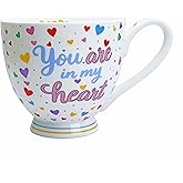Glen Mila 16oz Cute Coffee Mug for Women Bone China Coffee Mug Cute Christmas Mugs birthday Gifts for Mom Friends