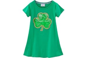 HH Family Girls Flip Sequin Dress Unicorn Mermaid Rainbow Casual Swing Party Shirt Dress