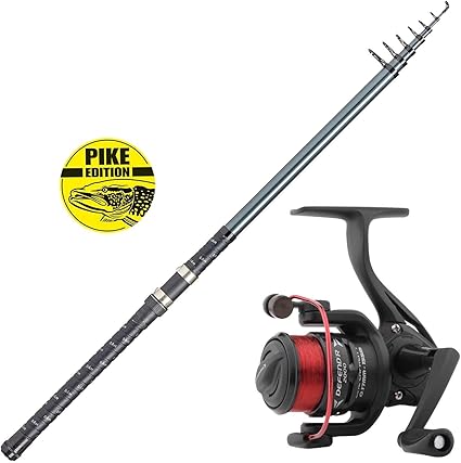 pike fishing rod and reel combo