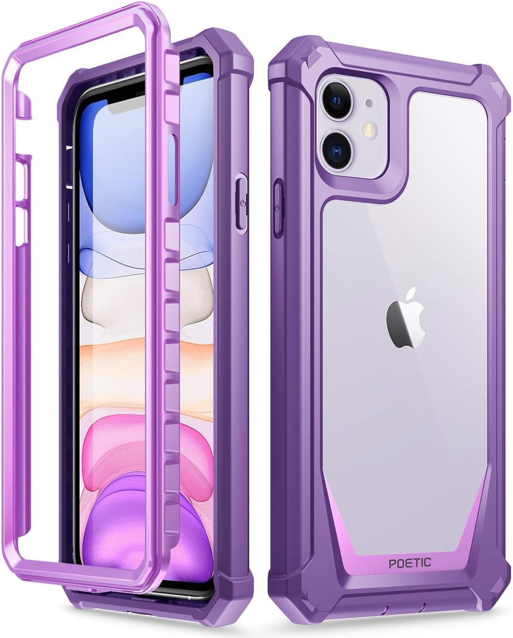 iPhone 11 Rugged Clear Case, Poetic FullBody Hybrid Shockproof Bumper