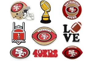 NIASAY NOTHING AS SWEET AS YOU Football Shoe Charms,Sport Team Logo Charm Accessories Decoration for Clogs Wristband Party Favor for Girls, Kids, Boys,Unisex-adult