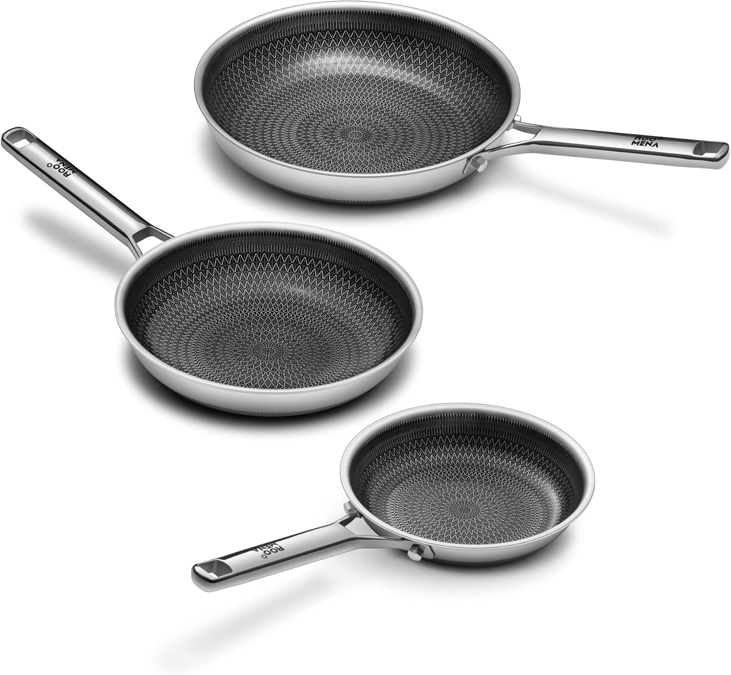 Photo 1 of 1 ONLY --- Roomena Requires Assembly/Installation, Non Stick Frying Pans Hybrid, Tri-Ply Stainless Steel Skillet, PFAS/PFOA/PTFE Free
