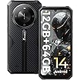 FOSSIBOT F105 Rugged Smartphone Unlocked, Android 14, 10300mAh Large Battery 12+64GB/128GB Storage 6.75" FHD Display 8MP+20MP Camera IP68/IP69K Waterproof Cell Phone 4G Dual SIM OTG