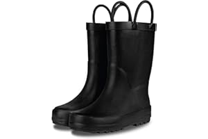 LONECONE Lone Cone Premium Natural Rubber Rain Boots for Toddlers and Kids with Solid Design
